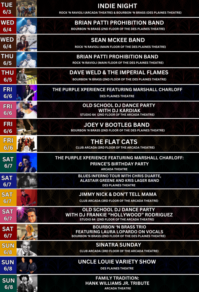 View upcoming events at Onesti Entertainment
