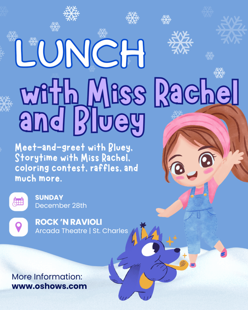 ROCK ‘N RAVIOLI: Lunch with Miss Rachel & Bluey