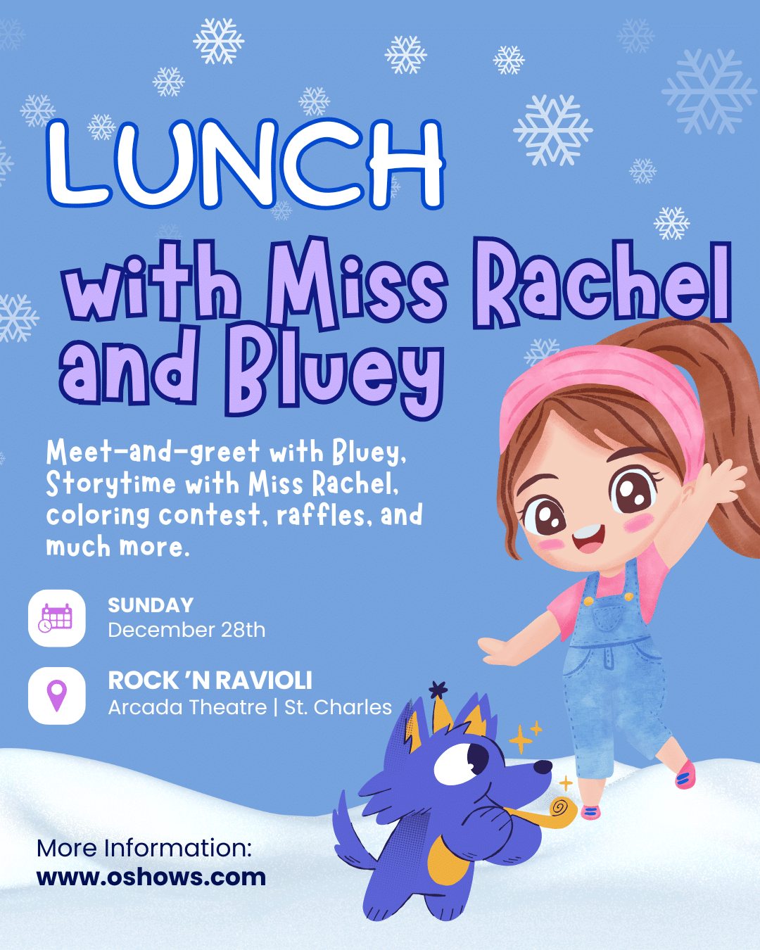 ROCK ‘N RAVIOLI: Lunch with Miss Rachel & Bluey