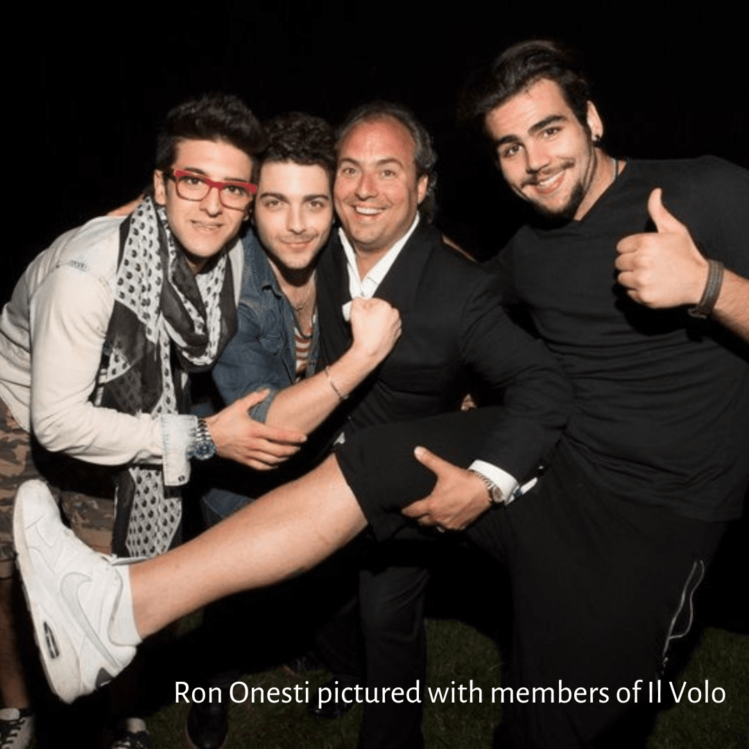 ron onesti pictured with members of il volo