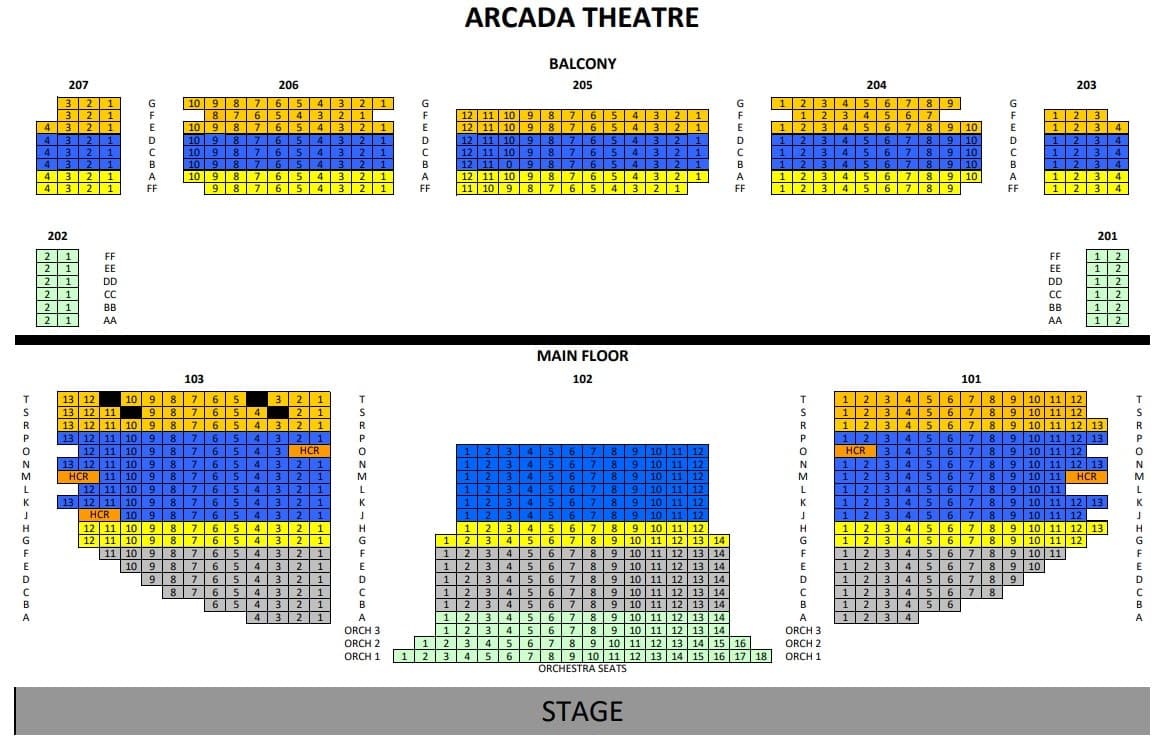 Arcada Theatre Seating Chart Arcada Theatre